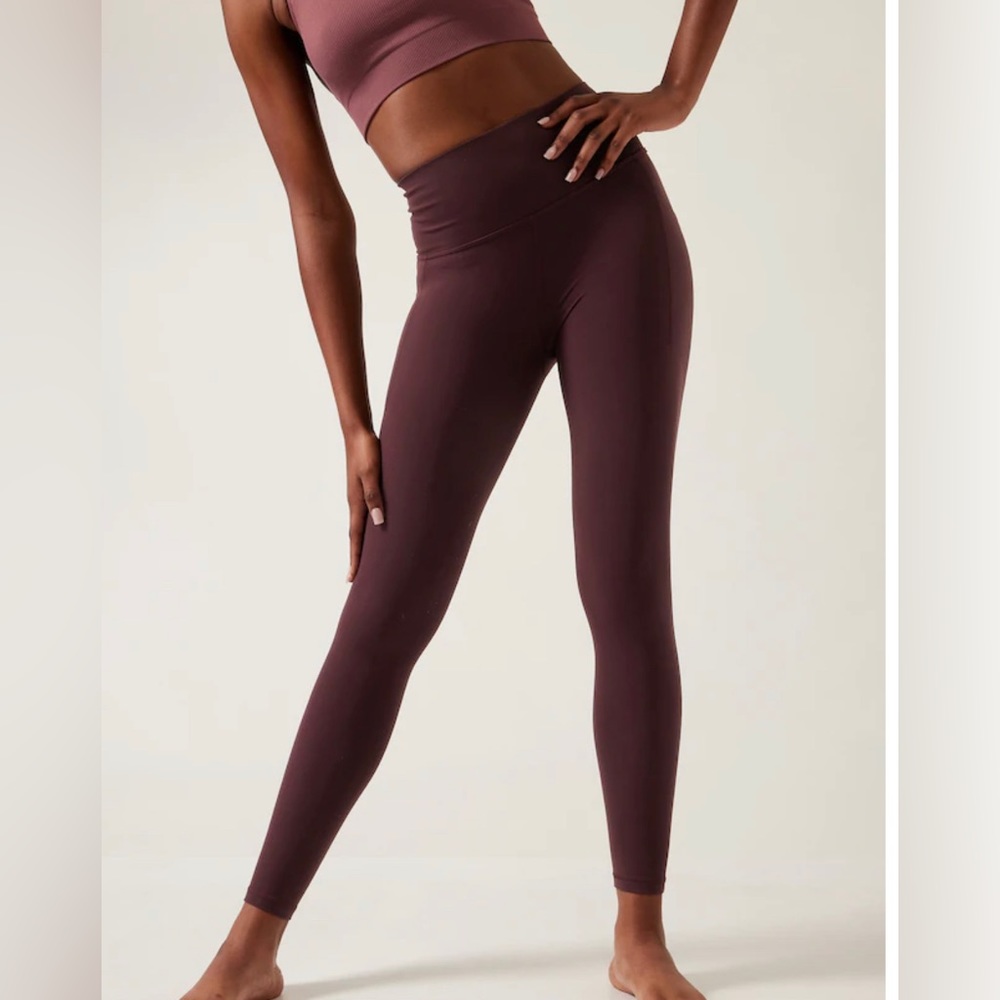 NWT Athleta Pocket Tights Navy or Burgundy